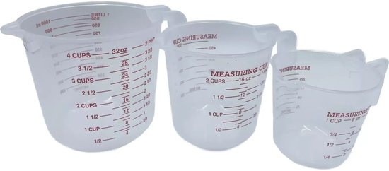 Maatbeker set 3 dlg