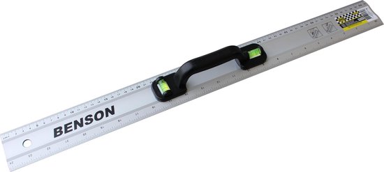 Liniaal 60 cm alu + waterpas met grip