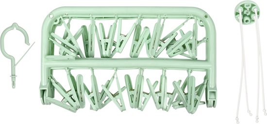 Droogcarrousel opvouwbaar met 32 knijpers