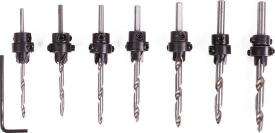 Verzinkboorset 7 dlg