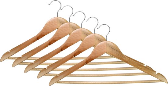 Kledinghangers 5 dlg hout