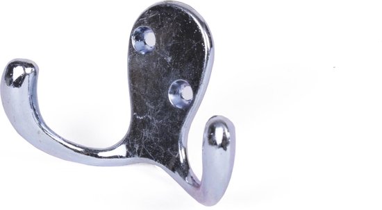 Kapstokhaak dubbel metaal