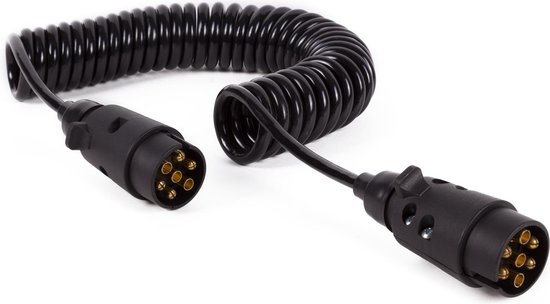 Verlengkabel 7 polig krul 4.5 mtr kabel