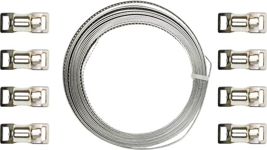 Slangklemmen set universeel 8 mm x 3 mtr 9 dlg