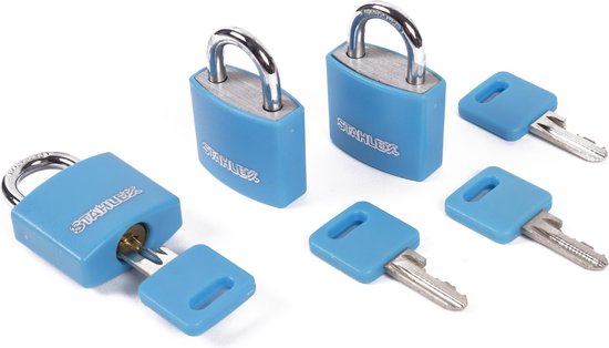 Hangslot alu 30 mm gelijksluitend 3 dlg