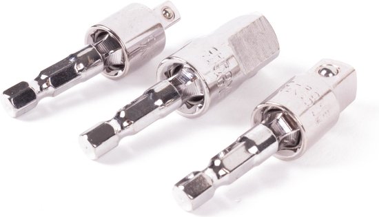 Bit dopadapter 1/4 3/8 1/2" x 55 mm flexibel