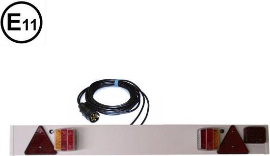 Verlichtingsbalk 1.2 mtr / 9 mtr kabel / 44 LED inclusief mistlicht E11