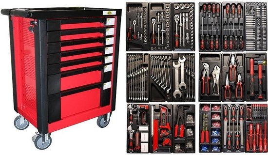 Gereedschapstrolley 7 laden 542 dlg profi