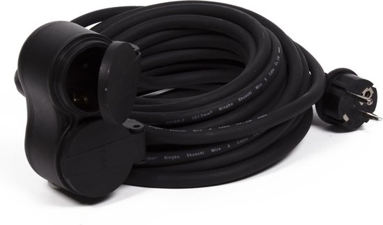 Verlengsnoer + RA 3 x 1.5 20 mtr 2 stekkers neopreen