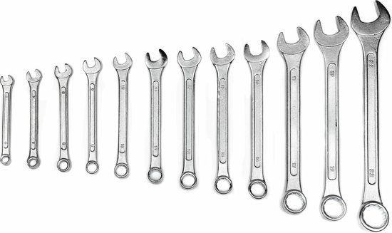 Ring steek sleutel 12 dlg etui 6-22 mm