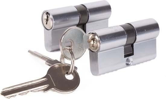 Euro profielcilinder 60 mm 2 dlg gelijksluitend