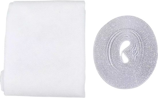 Horrengaas voor raam 130 x 150 cm wit