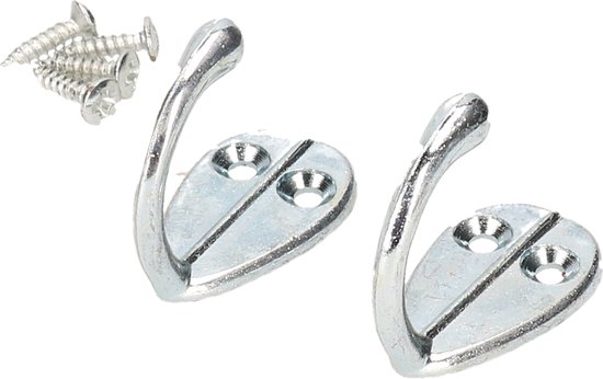 Kapstokhaak metaal 2 dlg