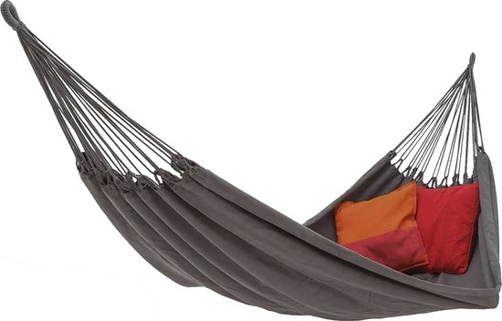 Hangmat compleet 200 x 100 cm grijs