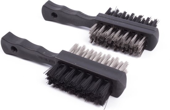 Borstel set 2 dlg staal/ nylon