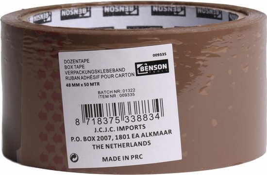 Dozentape bruin 50 mtr x 48 mm actie