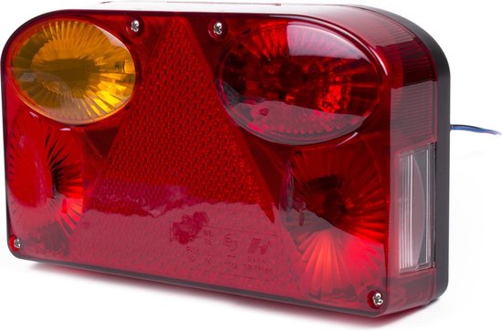 Caravan achterlicht links rood delux + kabel