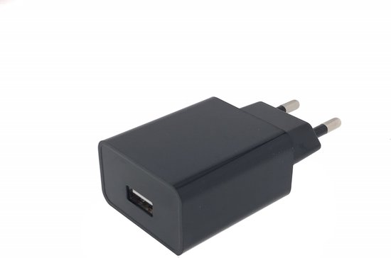 USB-A lader (2A) zwart