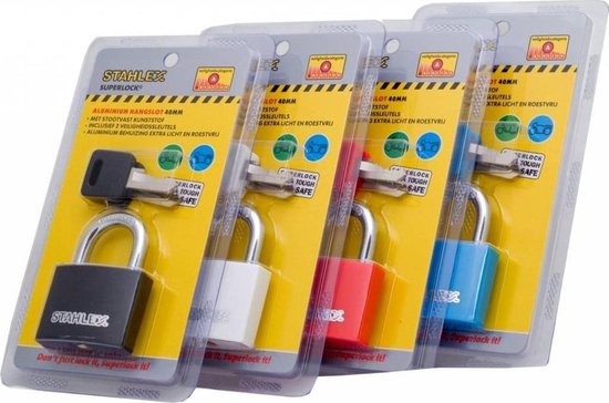 Hangslot alu 40 mm mix