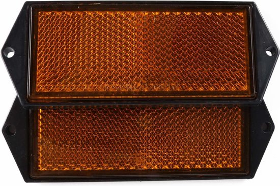 Reflector rechthoek oranje 103 x 40 mm 2 dlg E4