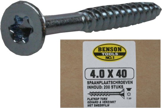 Spaanplaatschroef torx TX-20 voor beslag 4.0 x 40 mm