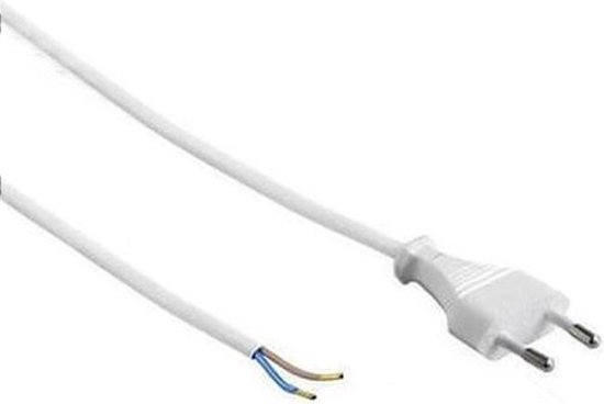 ansluitsnoer 2 mtr + eurostekker wit