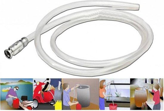 Overhevelingsslang met terugloop beveiliging