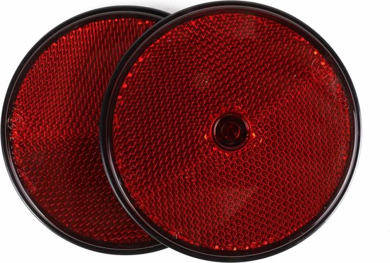 Reflector rond rood 85 mm 2 dlg E4