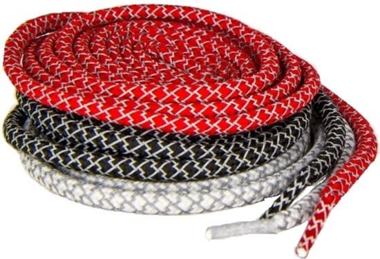 Schoenveters reflecterend rond grijs 5 mm x 150 cm