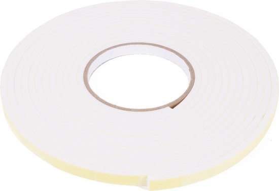 Tochtband foam 9 x 5 mm 5.5 mtr wit
