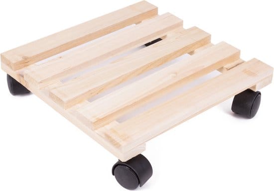 Planten trolley hout 30 x 30 cm