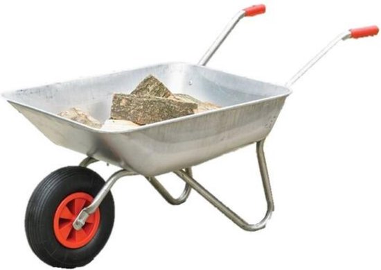 Kruiwagen 65 ltr gegalvaniseerd compact in doos