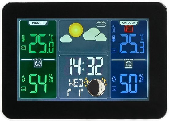 Weerstation met barometer in-en outdoor