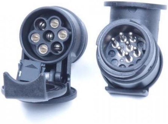 Stekker verloop 13- naar 7-polig kort bc