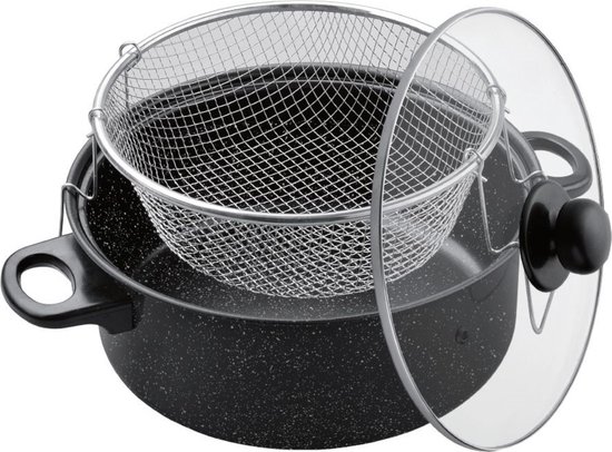 Frituurpan 26 cm marble non stick coating