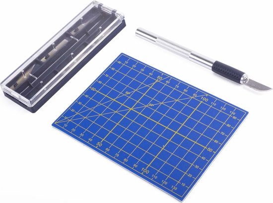 Precisie hobbymes met snijmat 8 dlg