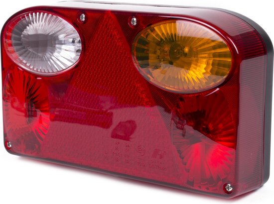 Caravan achterlicht rechts wit delux + kabel