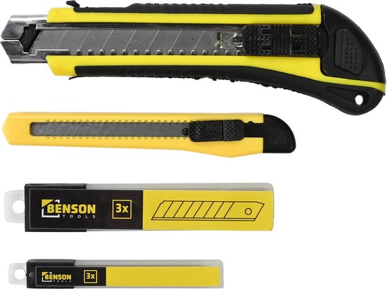 Afbreekmessen set 9 mm en 18 mm + 6 reservemessen