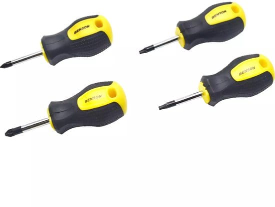 Schroevendraaier stubby 4 dlg