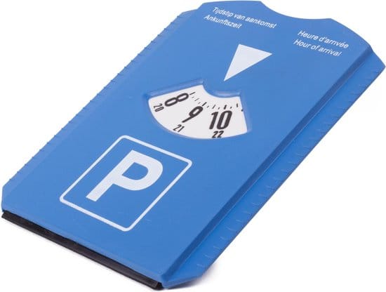 Parkeerschijf + ijskrabber 15.5 x 12 cm