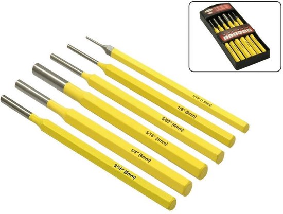 Drevel center set 6 dlg Cr-V