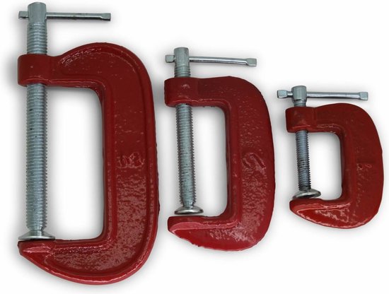 G-klem set 3 dlg 25-50-75 mm