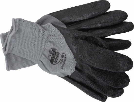 Werkhandschoen PU flex grijs rib maat 9 (L)