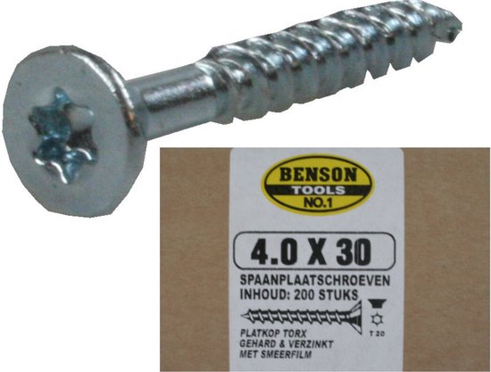 Spaanplaatschroef torx TX-20 4.0 x 30 mm