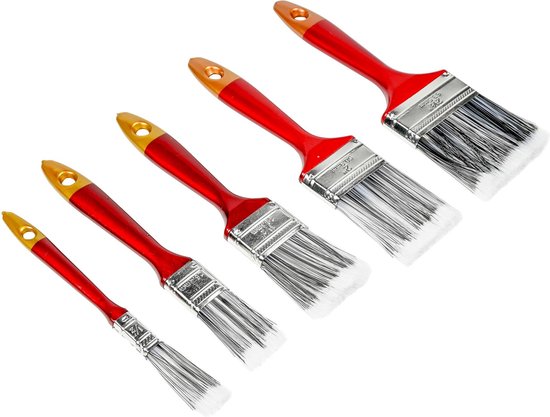 Kwastenset synthetisch 5 dlg plat