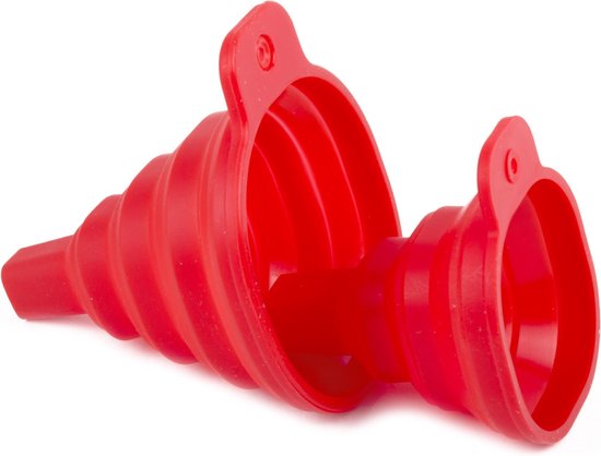 Trechter opvouwbaar siliconen 2 dlg