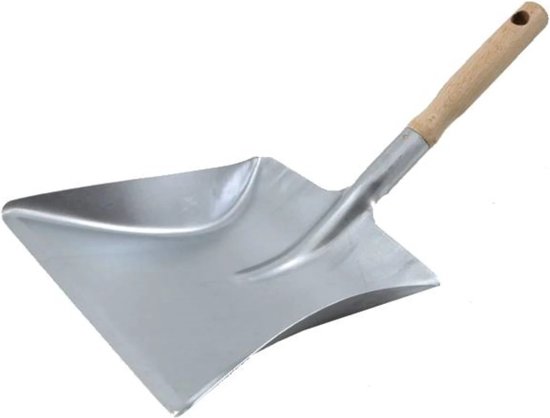 Stofblik verzinkt + houten steel