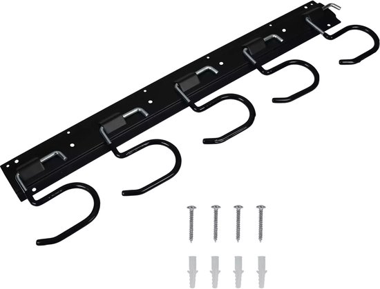 Gereedschapshaken op rail