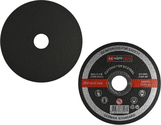 Doorslijpschijf RVS ø125 x 1.0 x 22.2 mm