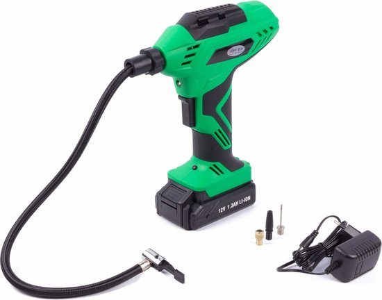 Accu compressor 12V 10 bar 150 psi 1300 mAh